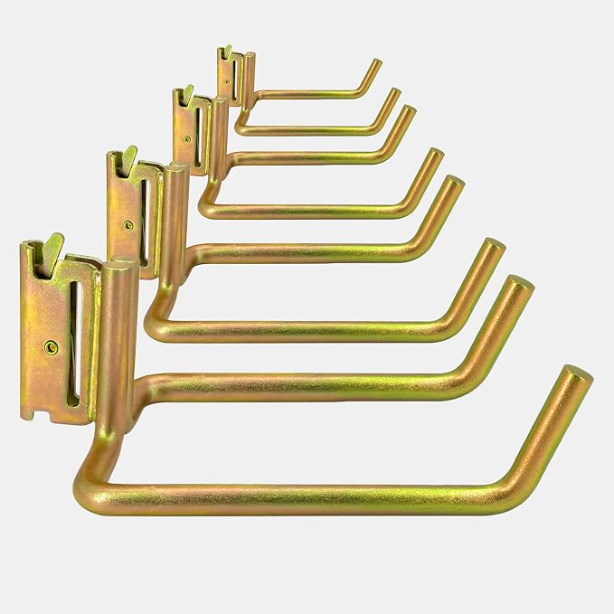 4 Pack E Track Heavy Duty Shovel Hanger, Large Steel Tool Hook Double J Hook - Image 9