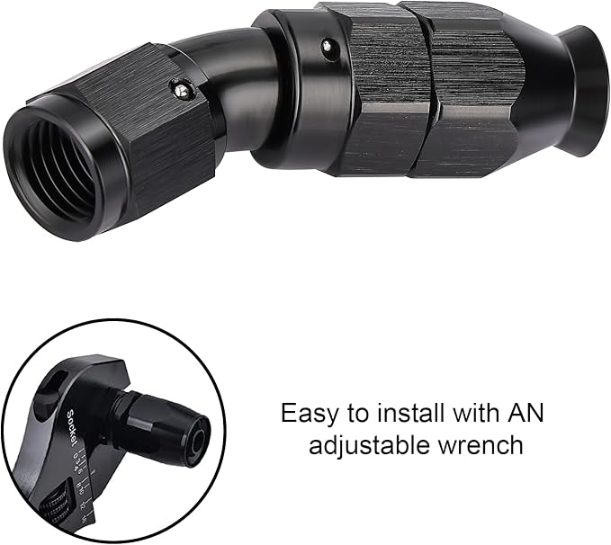 EVIL ENERGY 4AN 30 Degree PTFE One Piece Full Flow End Hose Fitting Aluminum - Image 6