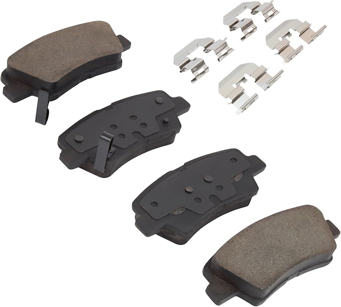 Premium Semi-Metallic Rear Brake Pads Compatible - Image 2