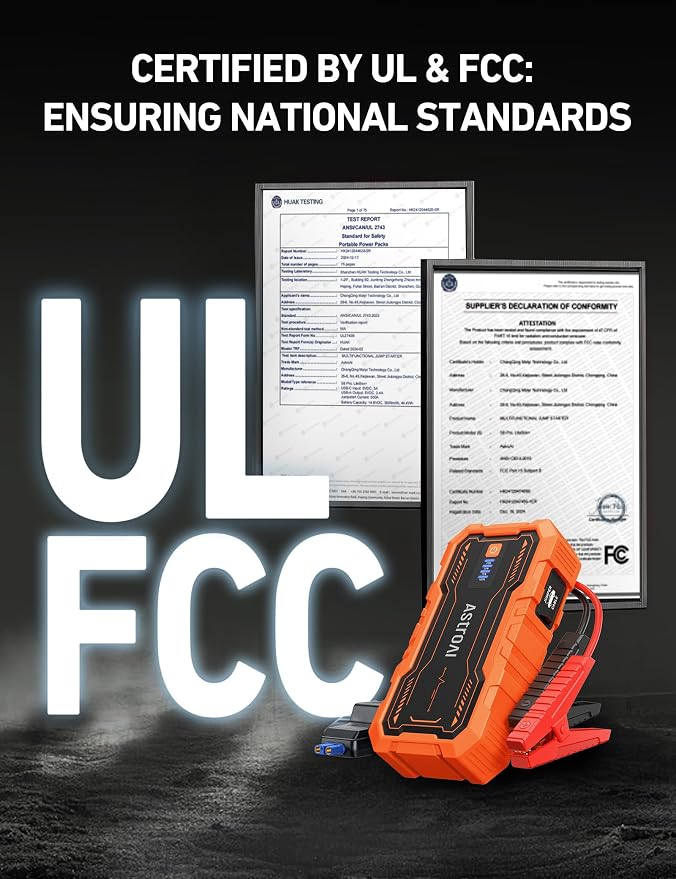AstroAI S8 Pro Car Battery Jump Starter, 3000A Peak Jump Starter Battery Pack - Image 9