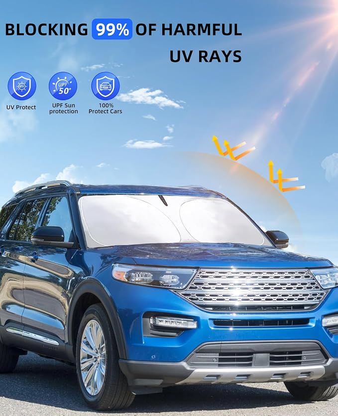 for Ford Explorer 2024 Windshield Sun Shade Window Sunshade fit - Image 2