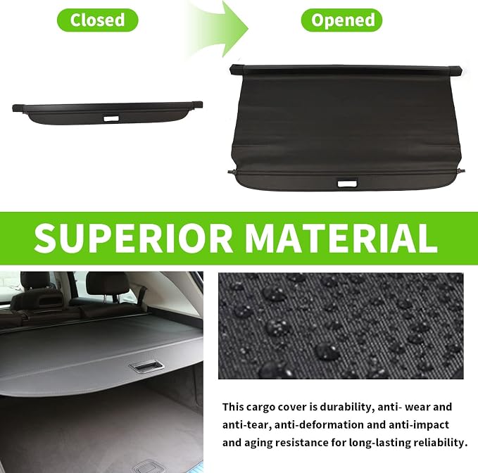 Cargo Cover for Jeep Patriot Compass 2007-2010 2011-2016 Rear Trunk Cover Trunk - Image 3