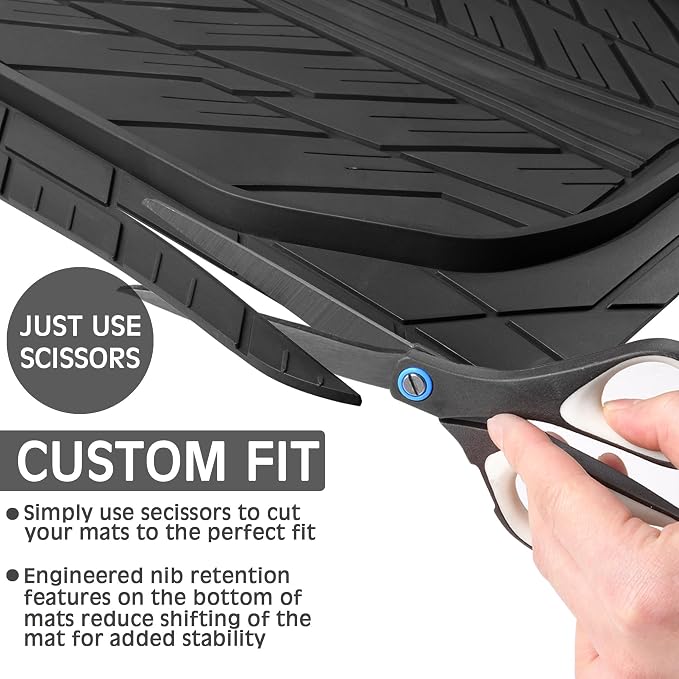 CAR PASS Deep Dish Floor Mats for Cars, Heavy Duty Rubber Floor Mats - Image 7