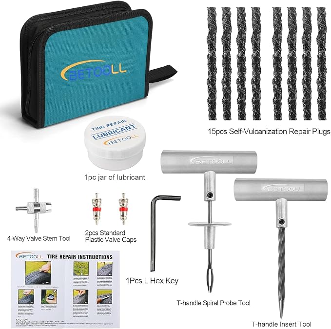 Tire Repair Kit, for car Motorcycle, Golf Cart, Trailer etc. - Image 2