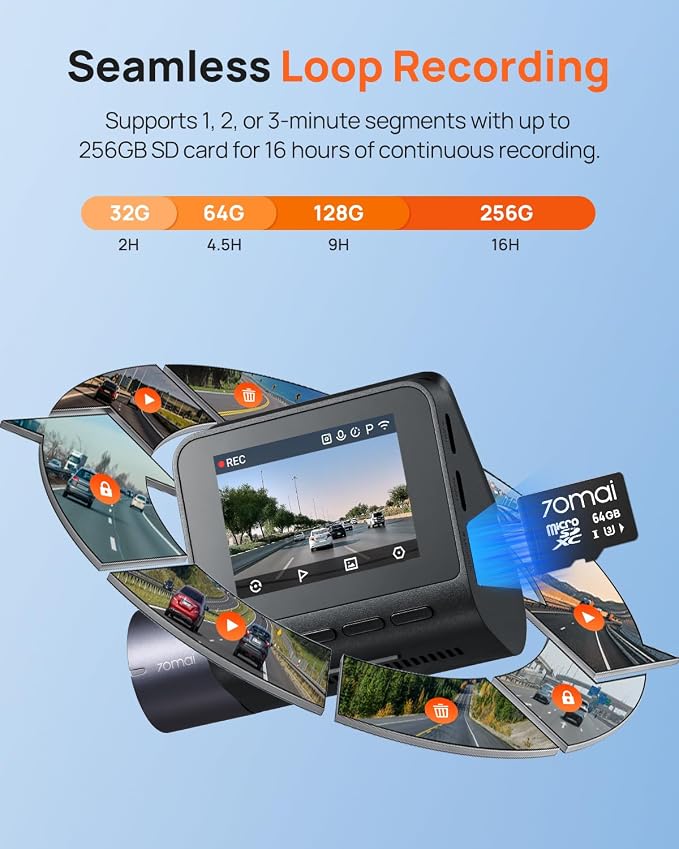70mai Dash Cam Front and Rear - Image 8
