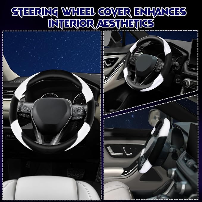 Soft Leather Steering Wheel Cover - Image 6