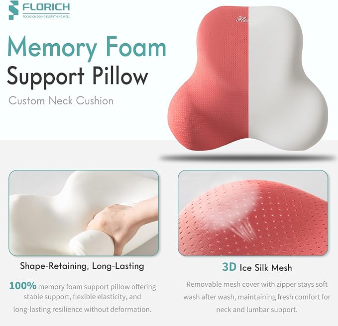 FLORICH Car Lumbar Support Pillow and Neck Headrest Pillow - Image 7