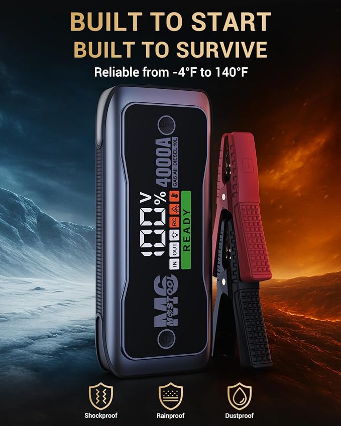 MOSTOOL M6 4000A Flagship Car Jump Starter, 12V Professional Battery Pack - Image 5