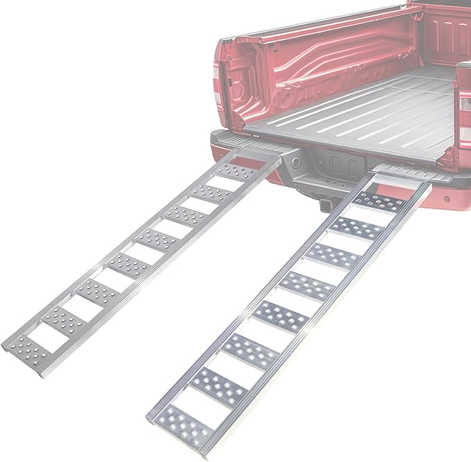 Rockland Straight Aluminum Loading Ramp, 1250 LBS Loading Capacity, Portable by Rockland