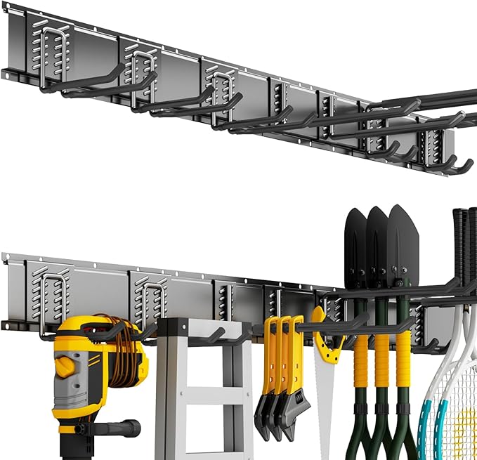 Garage Organization Tool Organizer Wall Mount, 48inch Heavy Duty Garden Tool by CRXCRC