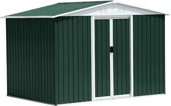 6x8 FT Outdoor Storage Shed, Metal Garden Shed - Image 6