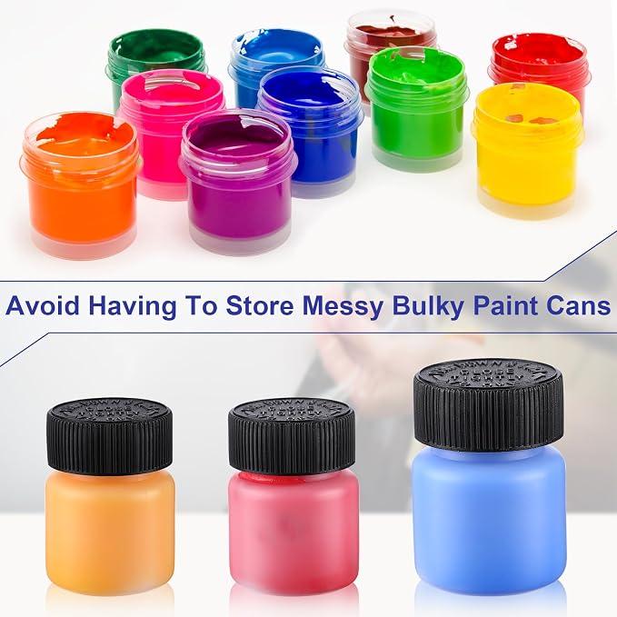 Maxcheck 180 Pcs Empty Touch Up Paint Bottles Container 1oz 30ml Reusable Small - Image 6