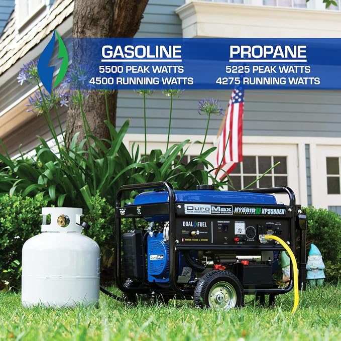 DuroMax XP5500EH 5, 500-Watt Dual Fuel Portable Generator - Image 4