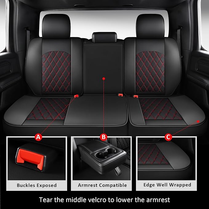 MIROZO Dodge Ram Seat Covers Full Set - Image 4