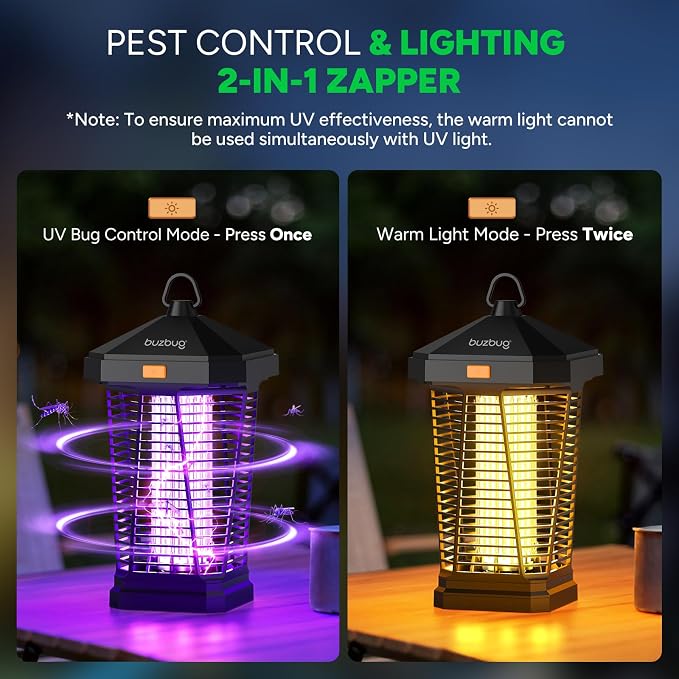 Buzbug LED Bug Zapper Outdoor and Lighting, 10 Years Lifespan, IPX4 Waterproof - Image 3