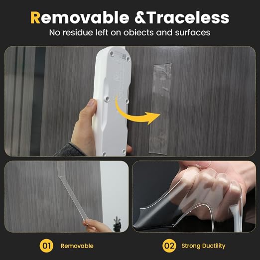 2 Rolls Double Sided Tape Heavy Duty Adhesive Tape Mounting Tape, Wall Sticky - Image 4