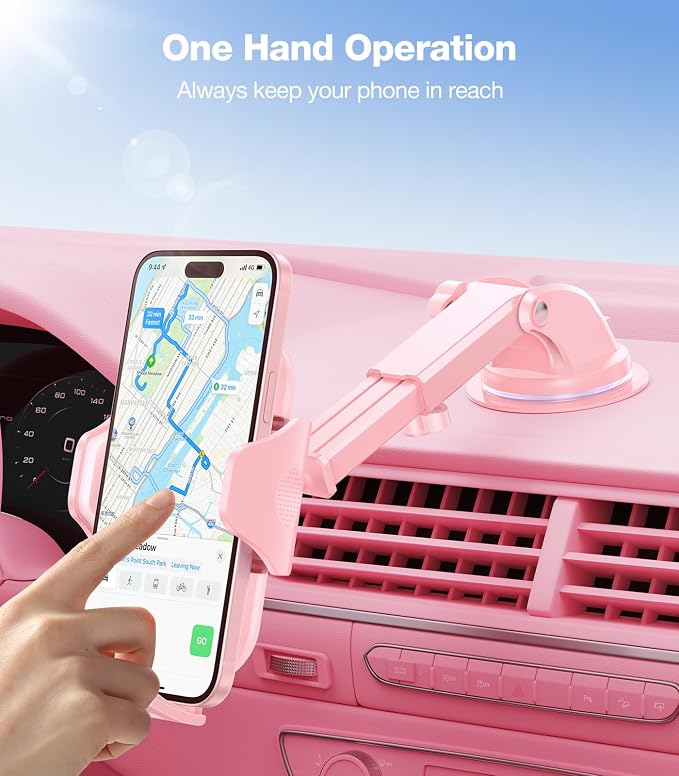 VICSEED Pink Phone Holder for Your Car Dashboard Windshield Air Vent Car Phone - Image 6