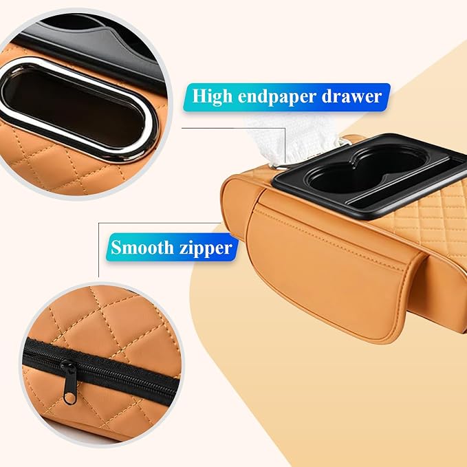 Car arm Rest Cover Pad, 5-in-1 Center Console Cover - Image 6