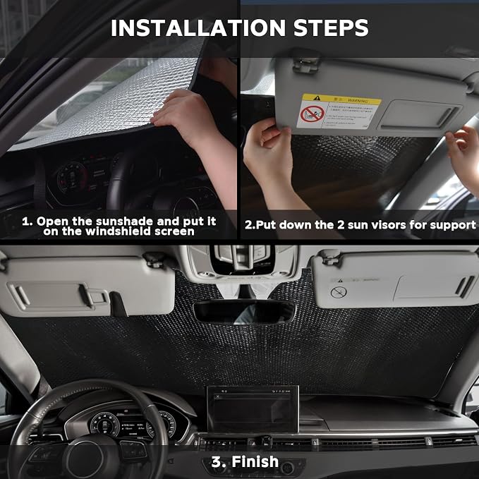Windshield Sun Shade for Toyota Tundra 2022-2025 - Image 5