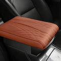 Leather Car Armrest Box Mat by Unknown