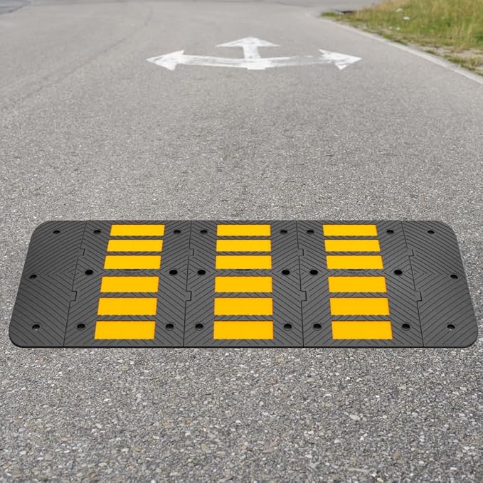 Speed Bumps for Driveway 35"x20"x2" Flexible Installation Connect Multiple - Image 6