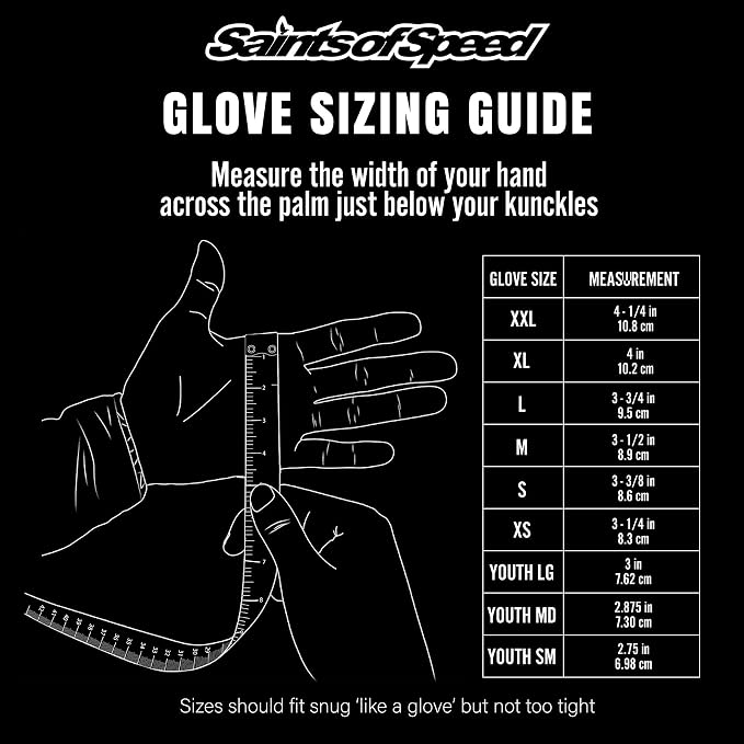 Saints of Speed Motorcycle Gloves – Knuckle Protection, Leather Palms, - Image 5