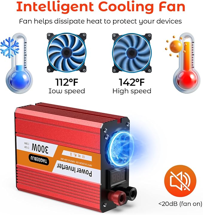 300W Power Inverter DC 12V to 110V AC Car Inverter - Image 5
