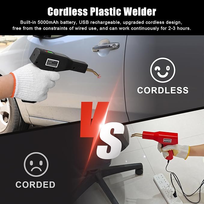 Upgraded 220W Cordless Plastic Welder, USB Rechargeable Cordless Car Bumper - Image 2