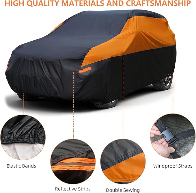 SUV Car Cover Hatchback Cover Waterproof All Weather, Outdoor Car Covers - Image 3