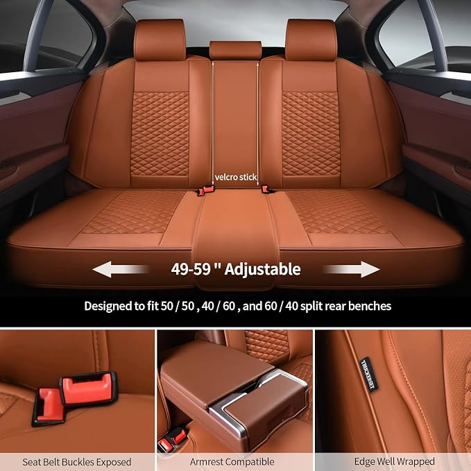 Car Seat Covers Full Set Leather Seat Covers Automotive Seat Covers Universal - Image 4