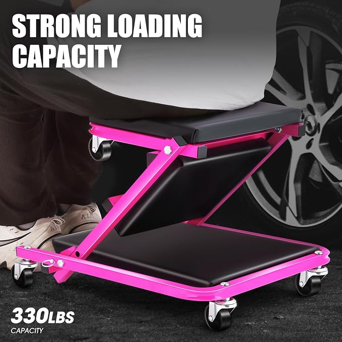 DNA MOTORING 36 Inches 2 IN 1 Rolling Folding Car Creeper/Seat, 150kg Weight - Image 5