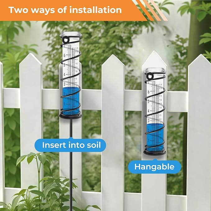 Upgrade Rain Gauge, Detachable Spiral Rain Gauge Outdoor, Rain Measure Gauge - Image 8