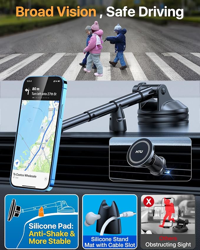 2025 Upgraded for Magsafe Car Mount Powerful Magnetic Cell Phone Holder for Car - Image 5