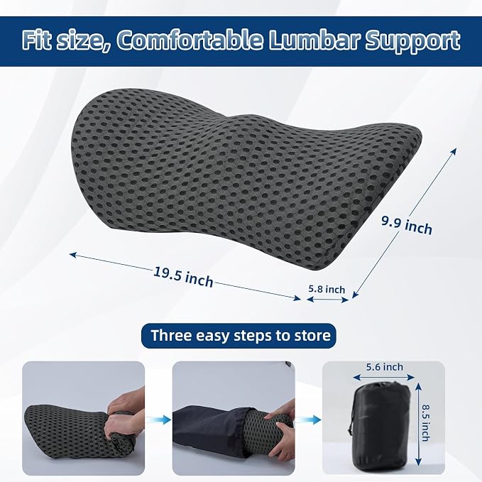 Lumbar Pillow, Memory Foam Lumbar Support Pillow - Image 8