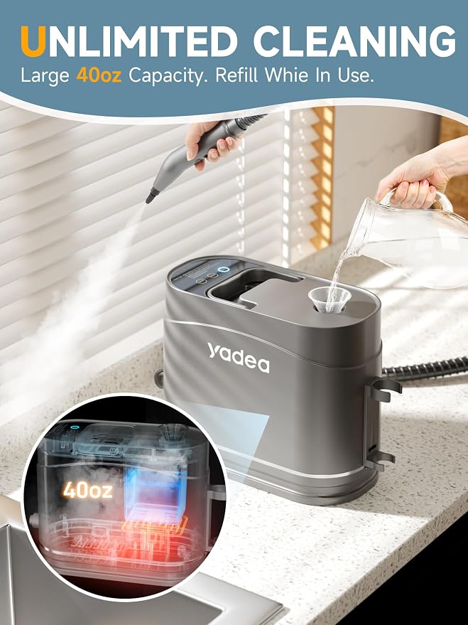 Yadea Handheld Steam Cleaner, Tiles & Furniture – Fast Heat-Up, Dual Steam Modes - Image 2