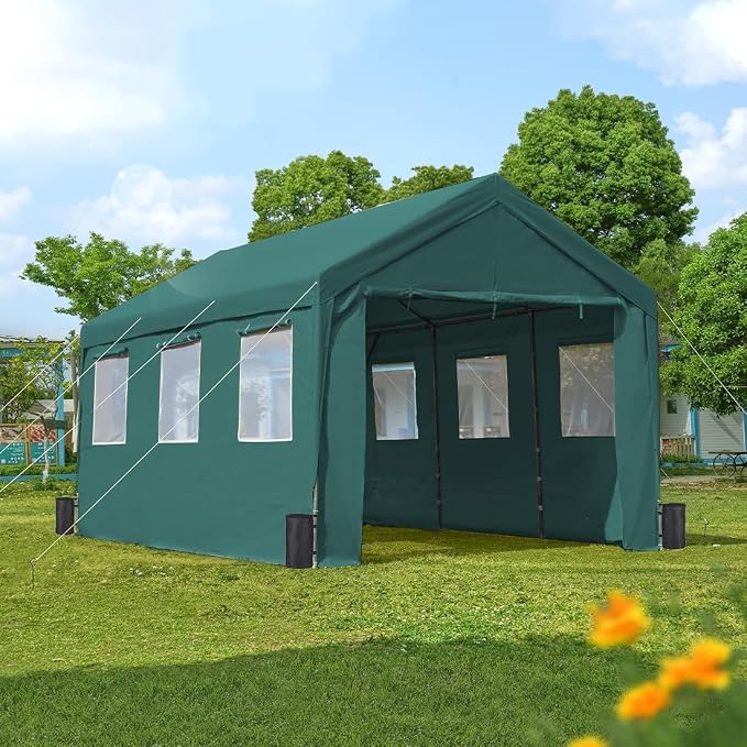 ADVANCE OUTDOOR 10x20 ft Adjustable Height Carport - Image 7