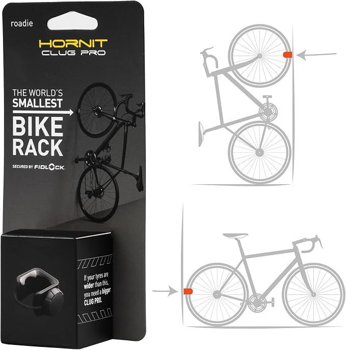 Hornit CLUG PRO | Wall Mounted Bike Rack | Secured by FIDLOCK | 5 Sizes | Easy by Hornit