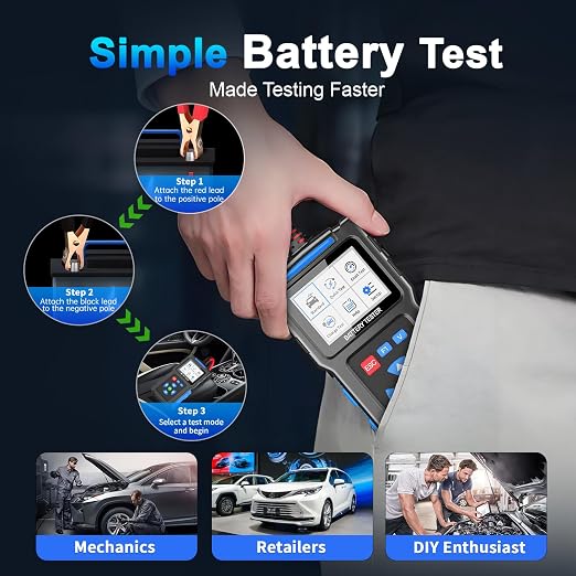 Battery Load Tester 12v Automotive, 20-2000 CCA Car Battery Tester and - Image 5
