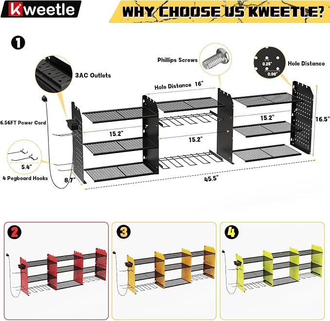 45" Power Tool Organizer Wall Mount - Image 2