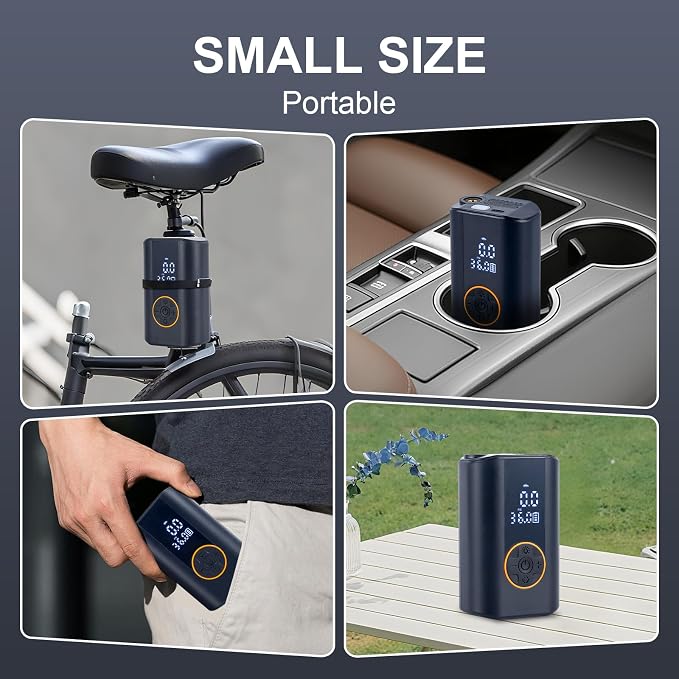Tire Inflator Portable Air Compressor Cordless Rechargeable Mini Air Pump - Image 5