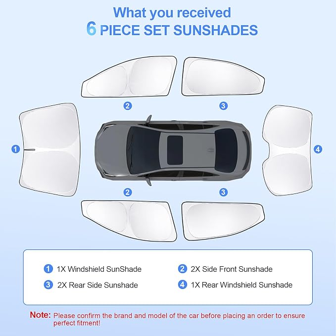 6pcs Car Window Shades for Toyota Corolla 2020-2025 Accessories, Windshield - Image 7