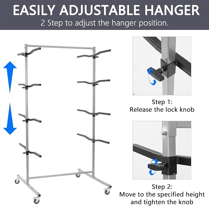 Floor Mobile Bumper Storage Rack, Heavy Duty Double Sided Bumper Storage Rack - Image 4
