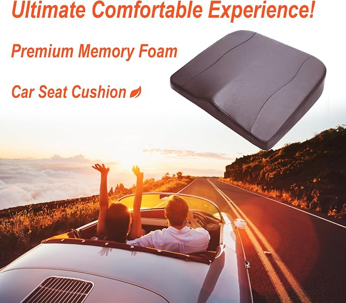 Car Seat Cushion, Comfort Memory Foam Car Cushions - Image 2
