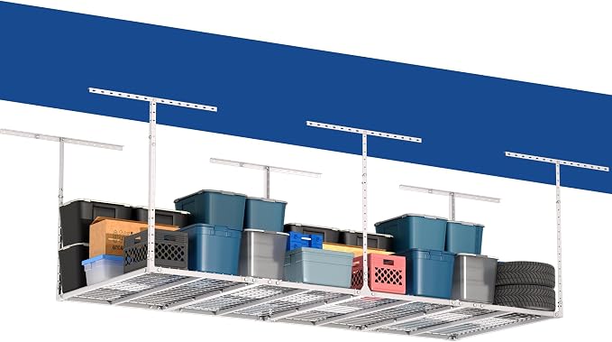 GIOTORENT 3x8FT Heavy Duty Overhead Garage Storage Rack by GIOTORENT