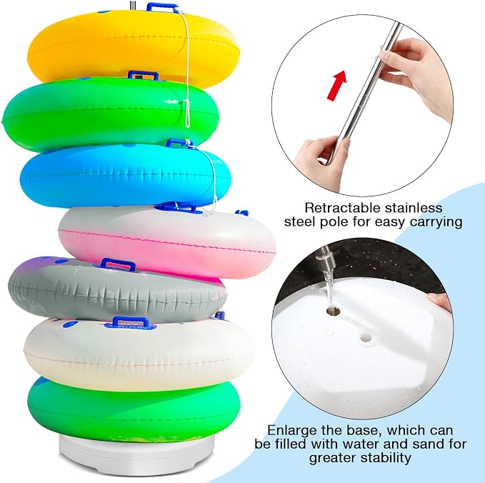 Pool Float Storage Rack 13 x 78 Inch Pool Float Holder Stainless Steel - Image 3