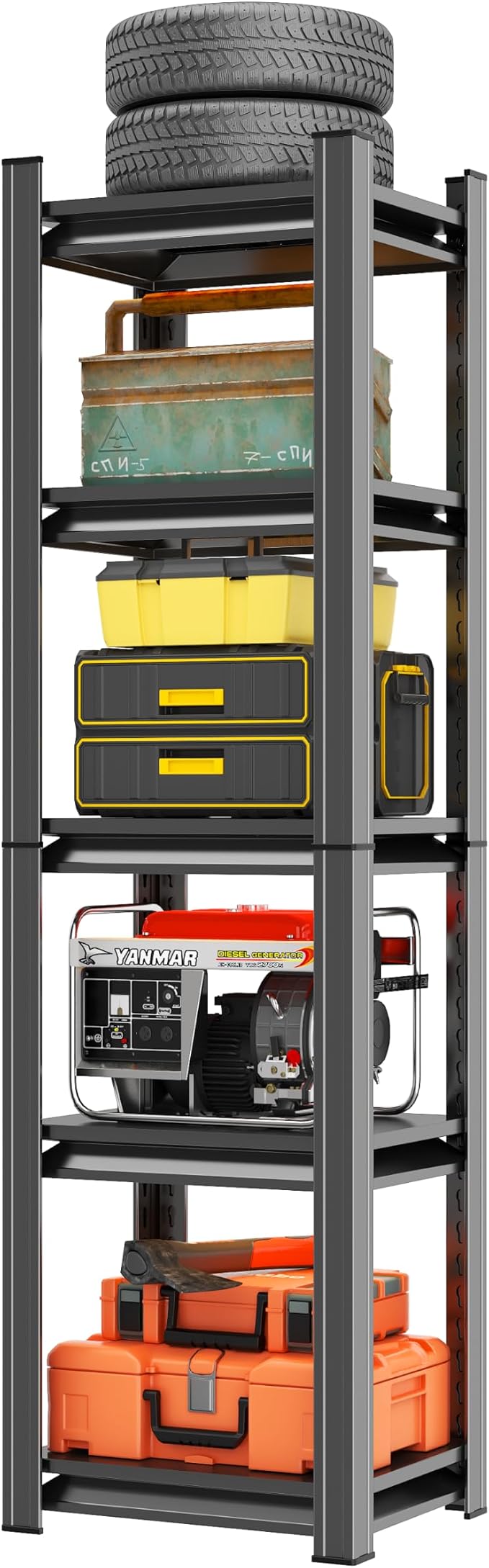 Metal Garage Shelving Unit, Heavy Duty 5-Tier Adjustable Storage Rack, Steel by Notmise
