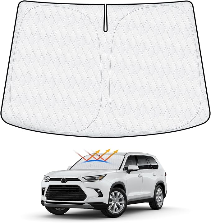 Windshield Sun Shade for Toyota Tundra 2022-2025 2026, Custom Fit Foldable by cartist