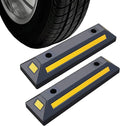 2 Pack Rubber Parking Guide Blocks Heavy Duty Wheel Stop Stoppers by RELIANCER