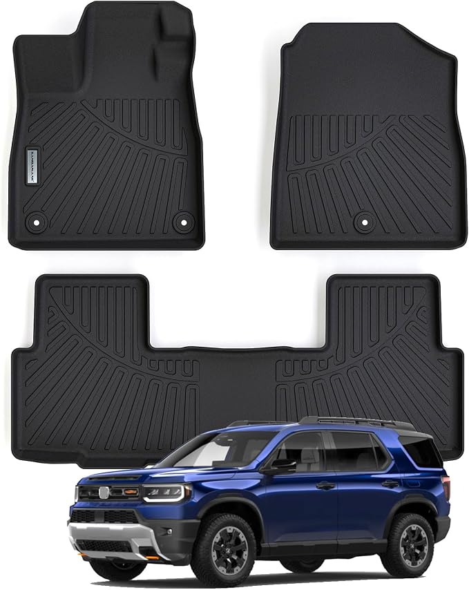 Floor Liners for 2026 Passport TPE All Weather Protection 1st & 2nd Row Car by SANBAN-AXE
