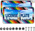 License Plate Frames Rainbow Front License Plate Bracket Rainbow Pride Flag by Unknown